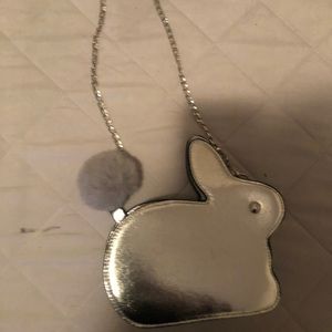 Silver Bunny Chain Purse